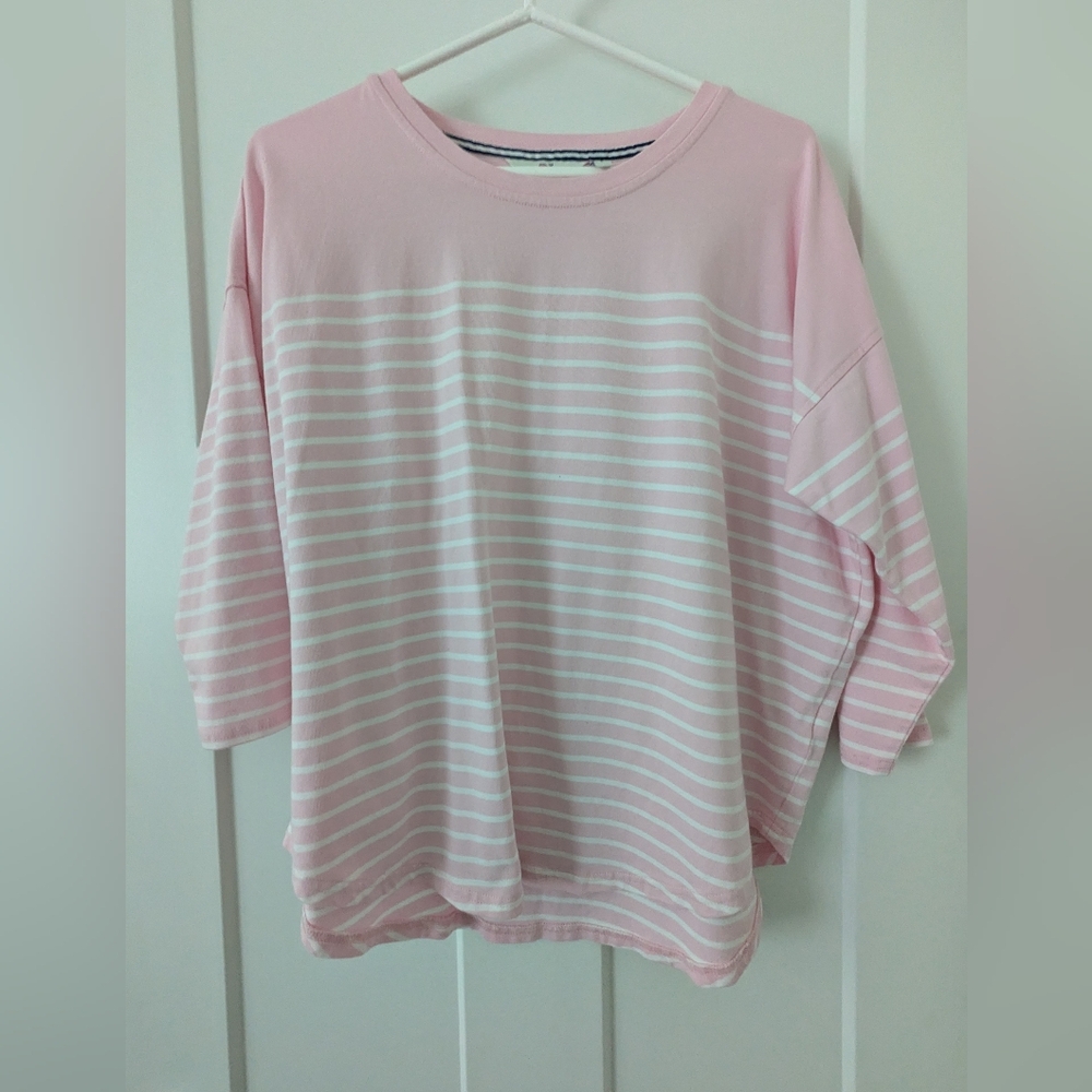 Ladies Vineyard Vines Baby Pink And White Striped Top Size Small